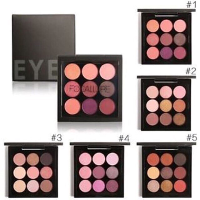 (Bonus Lipstick) FOCALLURE 9 warna Eyeshadow palette mata FA36