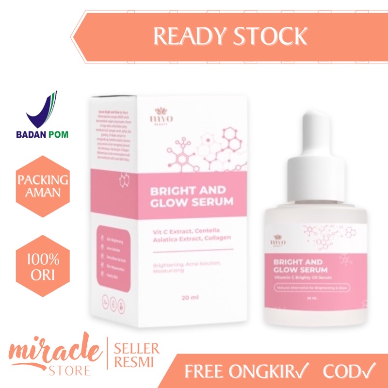 READY!SERUM BRIGHT AND GLOW MYO MAYRA BPOM 20ML SERUM MAYRA ORGANIC MYOBEAUTY