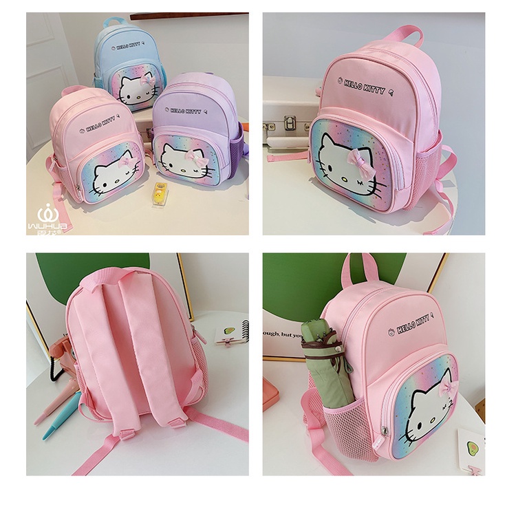 Tas ransel hello kitty glitter TR10 besar anak perempuan sd backpack