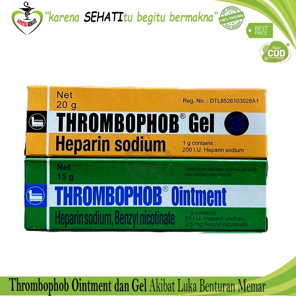 Thrombophob Salep Bengkak Lebam Terbentur Menghilangkan Pembekuan Darah Dan Memar