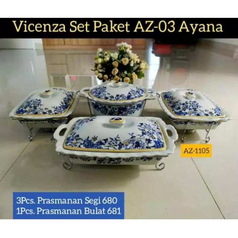 [KHUSUS INSTAN] PAKET SET PRASMANAN VICENZA FOOD WARMER B681 B680 B683 cr681