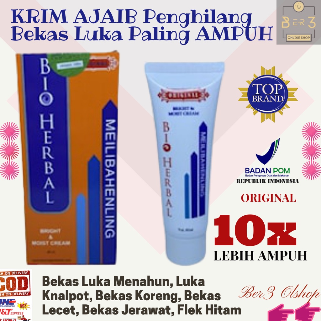 CREAM OBAT KRIM SALEP PENGHILANG NODA BEKAS LUKA OPERASI JATUH LAMA KNALPOT KORENG BOROK CACAR JERAW