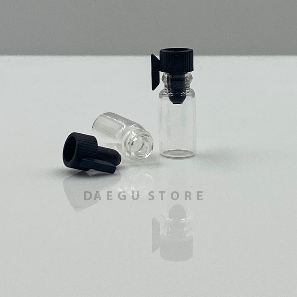 Botol Vial 0.5ml Botol Kaca Tester Sample Parfum Hitam Model Stick