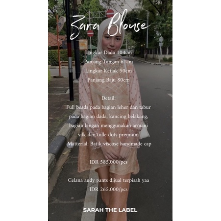 Zara Blouse Tule Dots by Sarah The Label (bazar) PEMBELIAN HARI JUMAT