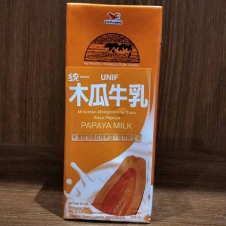 

Uni President UNIF Papaya Milk Taiwan Susu Pepaya 250ml