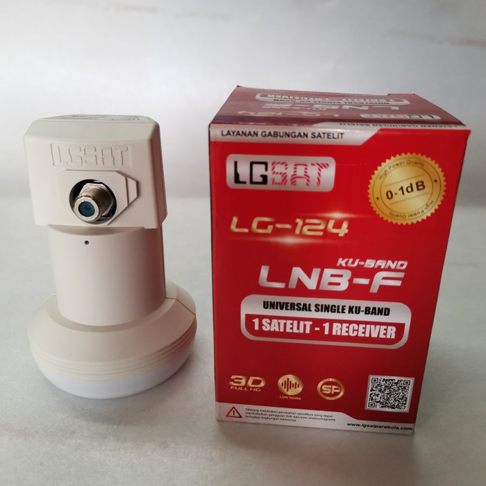 LNB LGSAT Single 1 Satelit 1 Receiver Ku Band Parabola