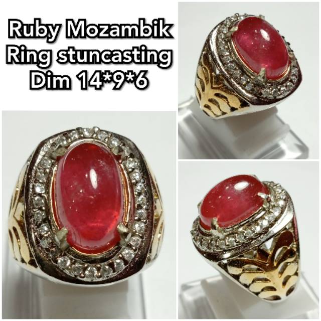 CINCIN BATU PERMATA RUBY MADAGASKAR MOZAMBIQUE