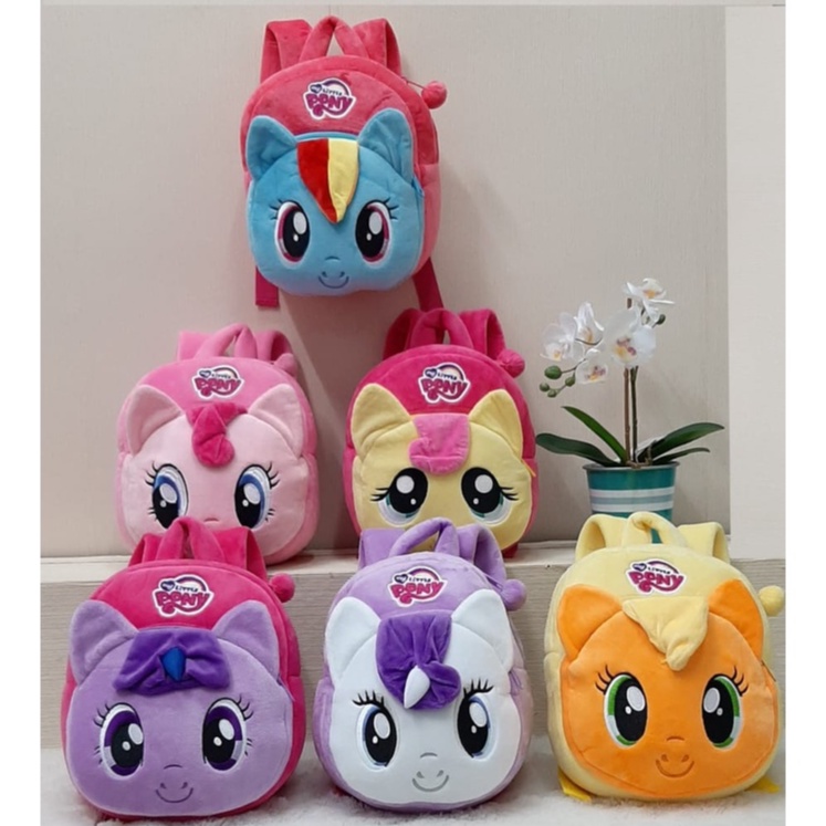 Tas Ransel Kuda Pony 2Resleting/Backpack Little Pony/Tas Sekolah Anak TK Paud