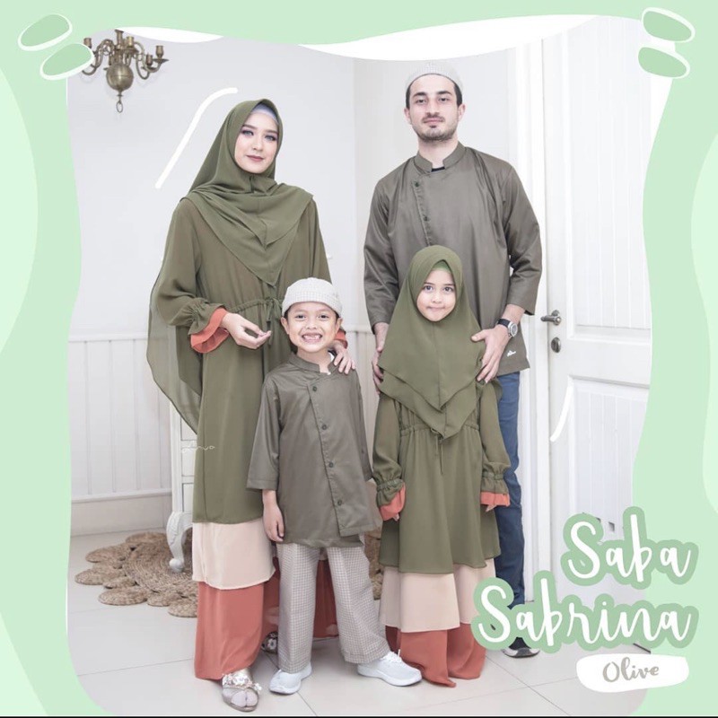 Preloved Set Sarimbit Saba Sabrina by Aahva color Olive