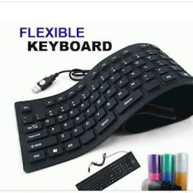 KEYBOARD FLEXIBLE USB KEYBOARD USB FLEXIBLE KEYBOARD LAPTOP keyboard gulung anti air-2
