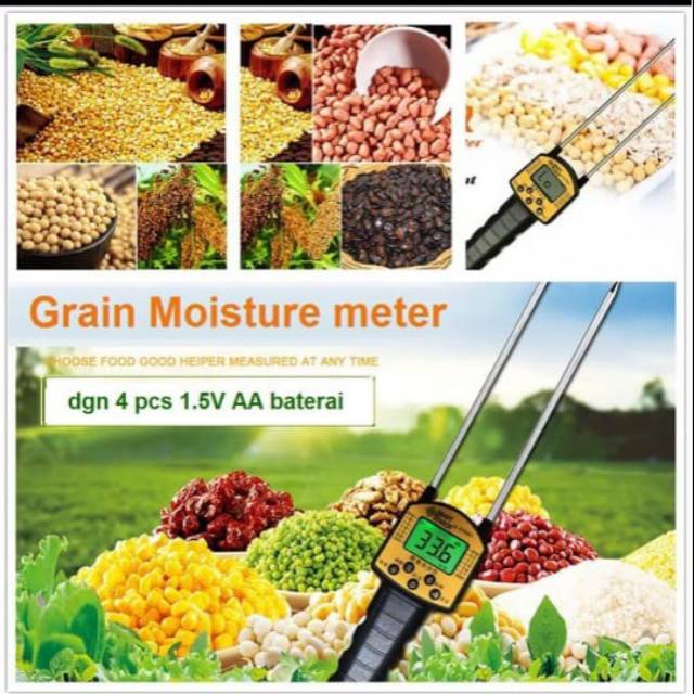 Grain Moisture Meter Pengukur Kadar Air AR991 Alat Kelembaban Kacang Gandum Jagung Beras Biji Bijian