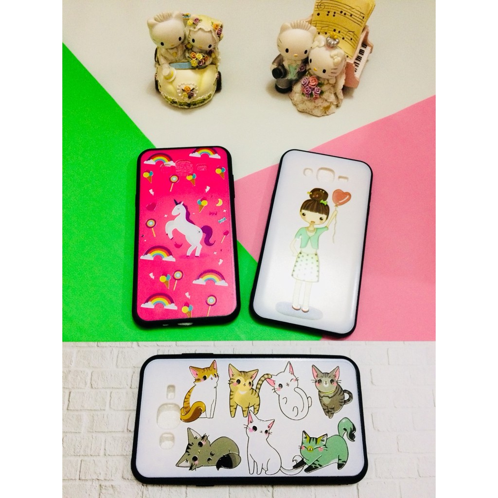SOFTCASE SAMSUNG J7 CORE CAROON IMPORT SOFTCASE UNICORN WOMAN CAT J7CORE CASE