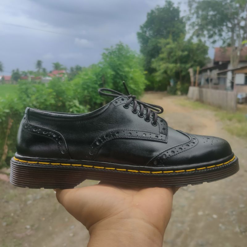 TOM'S - Sepatu Pria Low Bots Wingtip Kulit Asli Original - BL