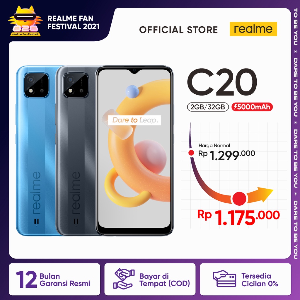 HP realme C20 2 32 GB 5000 mAh, 6.5 Large Display, Helio G35 Gaming Processor