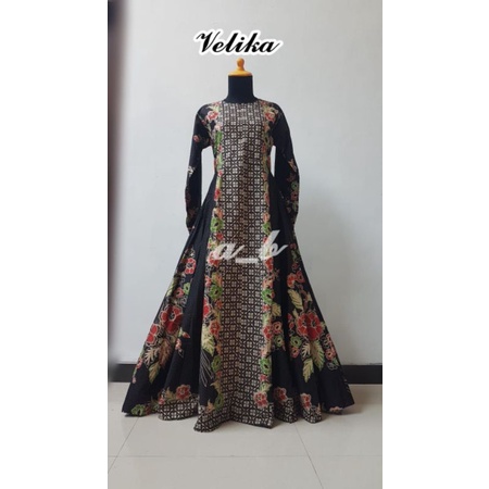 Gamis Print Alusan-Custom Made-Pre Order-Gamis Batik- Abaya Wanita Muslimah Syar'i-Sarimbit Batik-Cu