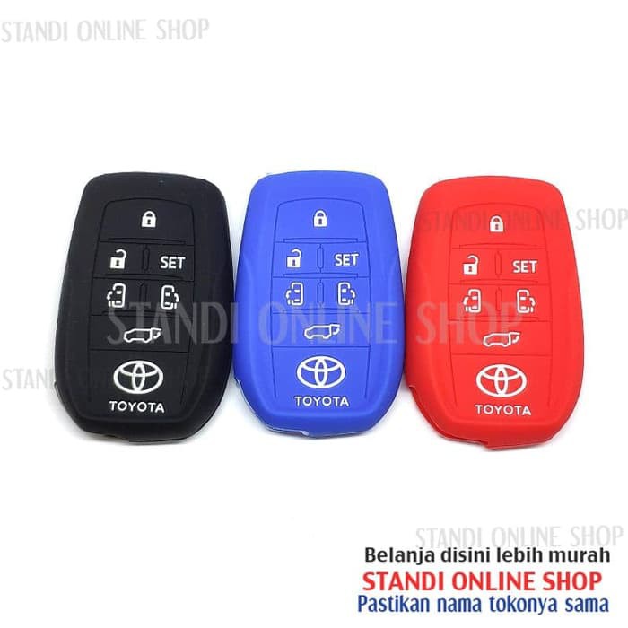 Kondom Kunci Silikon Remote Keyshirt Toyota All New Alphard Vellfire 6 Tombol