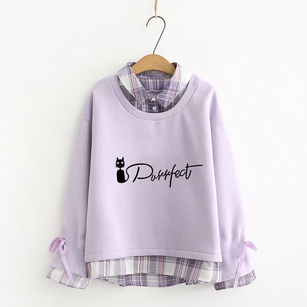 This year's most popular shirt collar Plush sweater for female high school students in early autumn