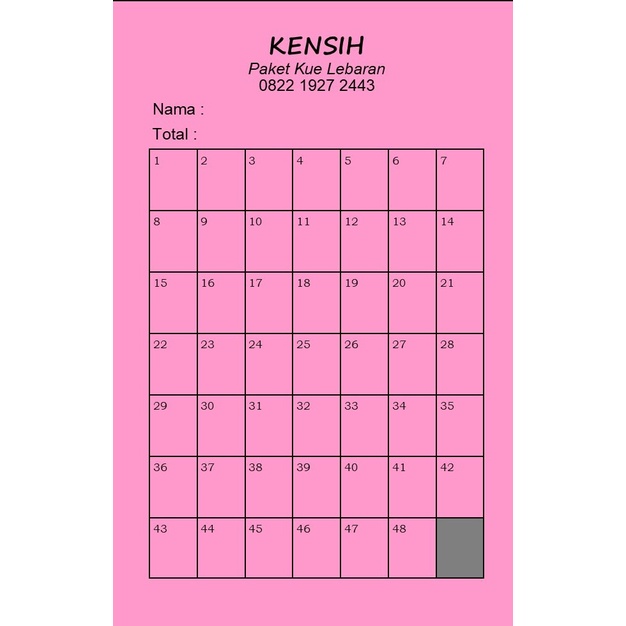 

KARTU PAKET LEBARAN MINGGUAN SERI 3