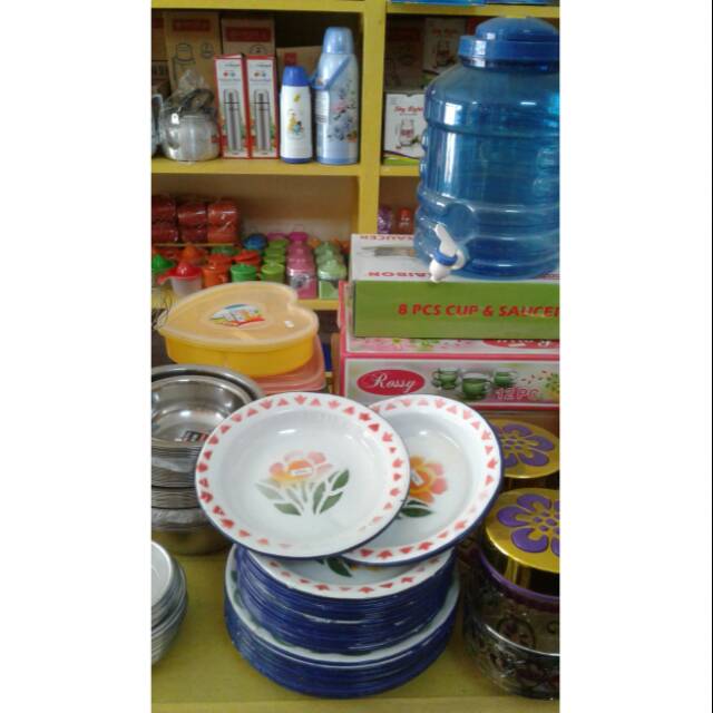 Piring seng enamel jadul kecil