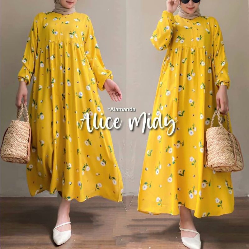 GAMIS RAYON VISCOSE // HOMEDRESS // MIDI DRES