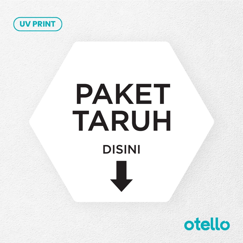 Paket Taruh Disini Huruf Cetak Signage Board Akrilik Tempel Dinding Papan Acrylic Restoran Dinding Petunjuk Toko Cafe