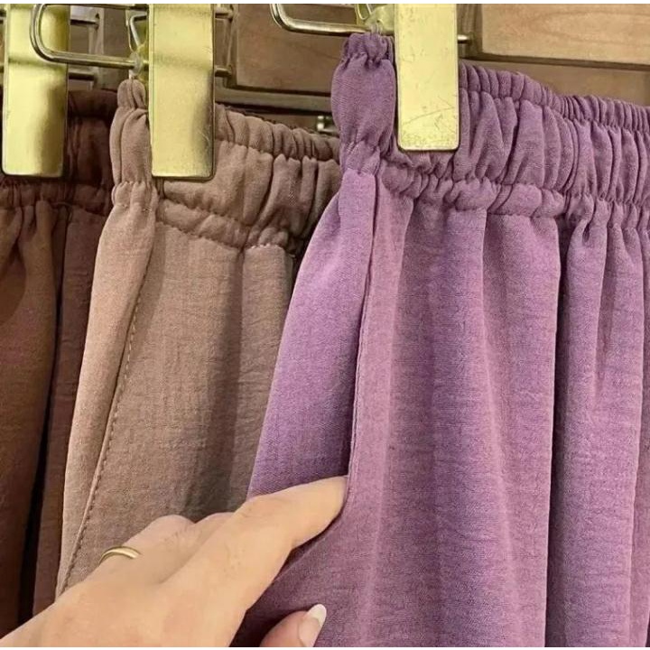 Celana kulot crinkle bahan crinkle airflow premium / celana kulot CRINKLE wanita loose cullote pants homewear / celana wanita celana panjang wanita terbaru 2022 celana kulot koran style terbaru kulot jumbo kulot wanita terbaru