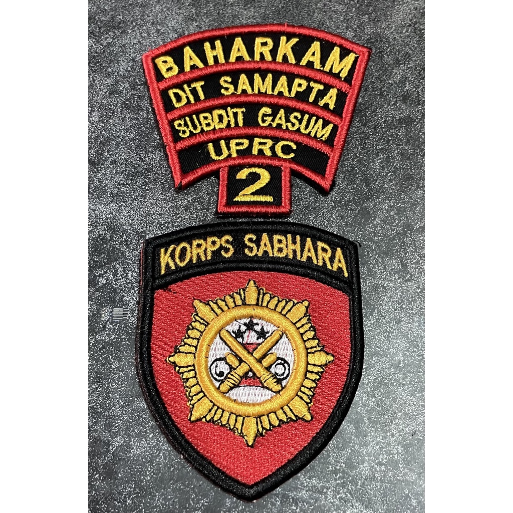 Badge Timbul Baharkam Sabhara Tumpuk - Bet Sabhara - Badge Dit Satmapta Tumpuk