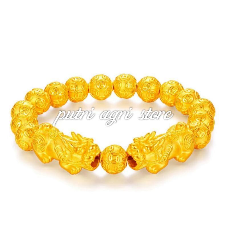 Gelang Emas Pixiu Feng Shui Gelang Keberuntungan