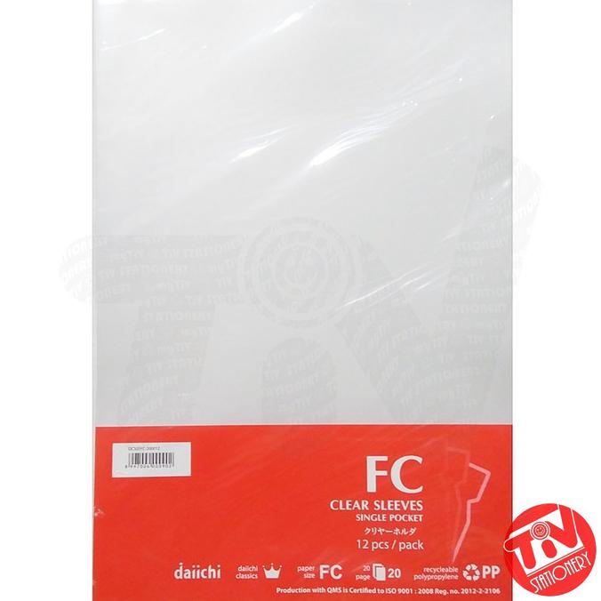 

((BISA COD)) Map L Daiichi Clear Sleeves 9002 FC / F4 (1 pack = 12 pcs) PROMOKode 5189