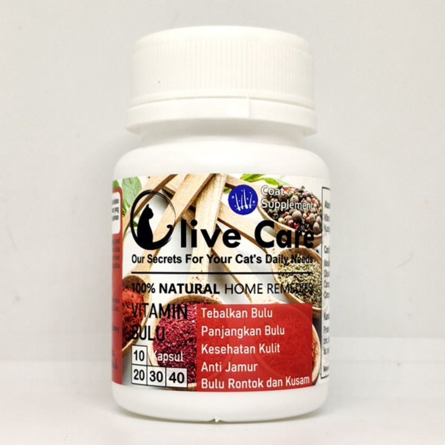 VITAMIN KUCING BULU LEBAT PANJANG JAMURAN BULU RONTOK OLIVE CARE