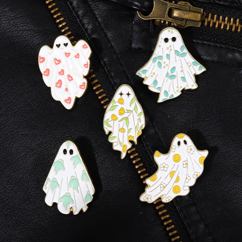 Bros Pin Desain Hantu Halloween Untuk Aksesoris Tas Ransel