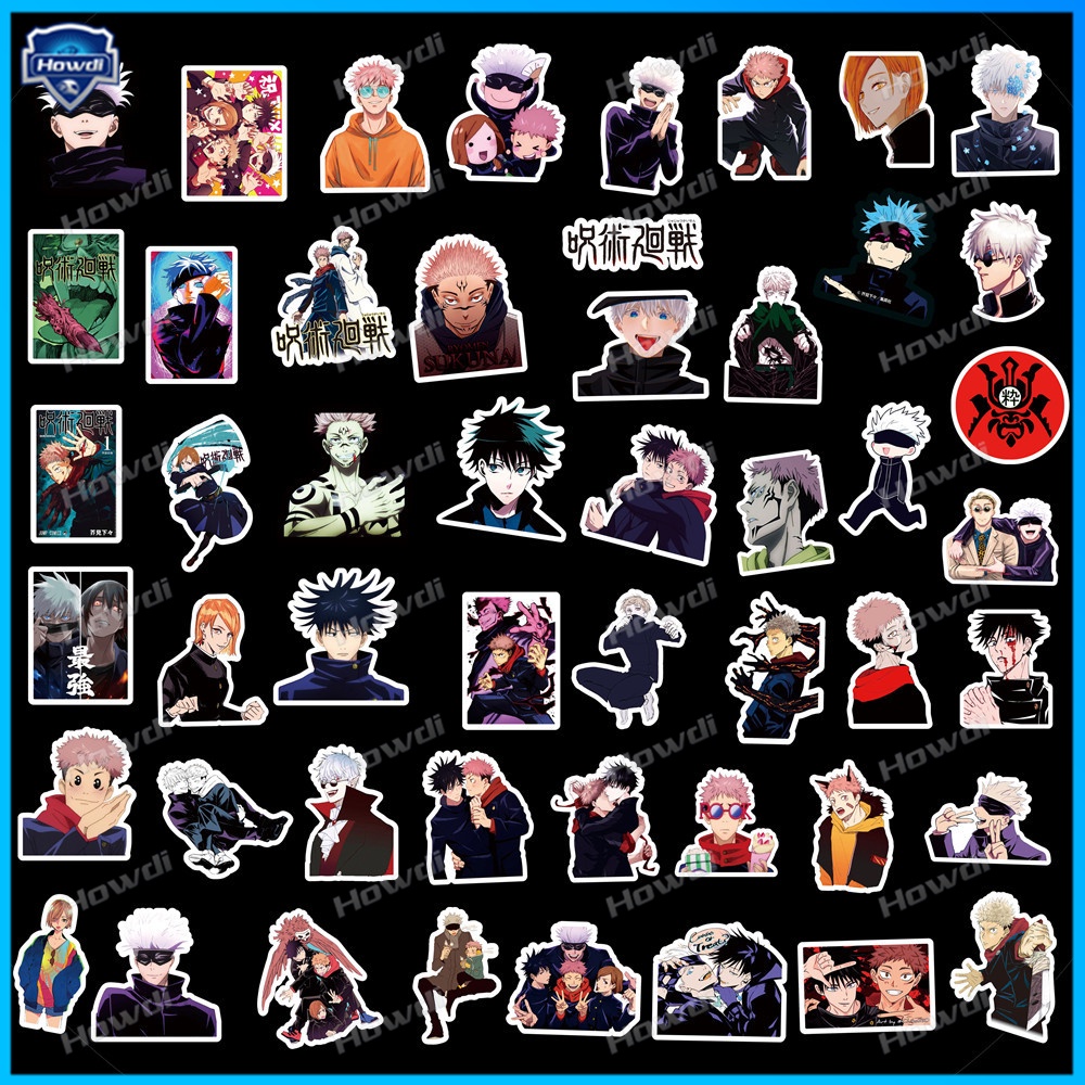 Stiker Anime Jujutsu Kaisen Tahan Air Untuk Helm Motormobil