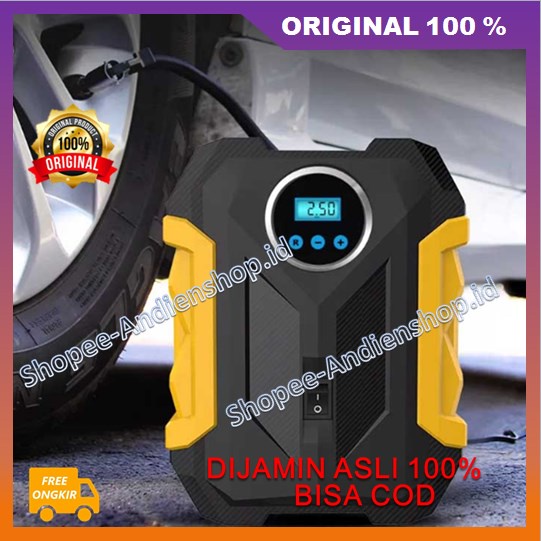 Pompa Ban Mobil Truk Motor Elektrik & Cek Tekanan Angin Digital 100% ASLI