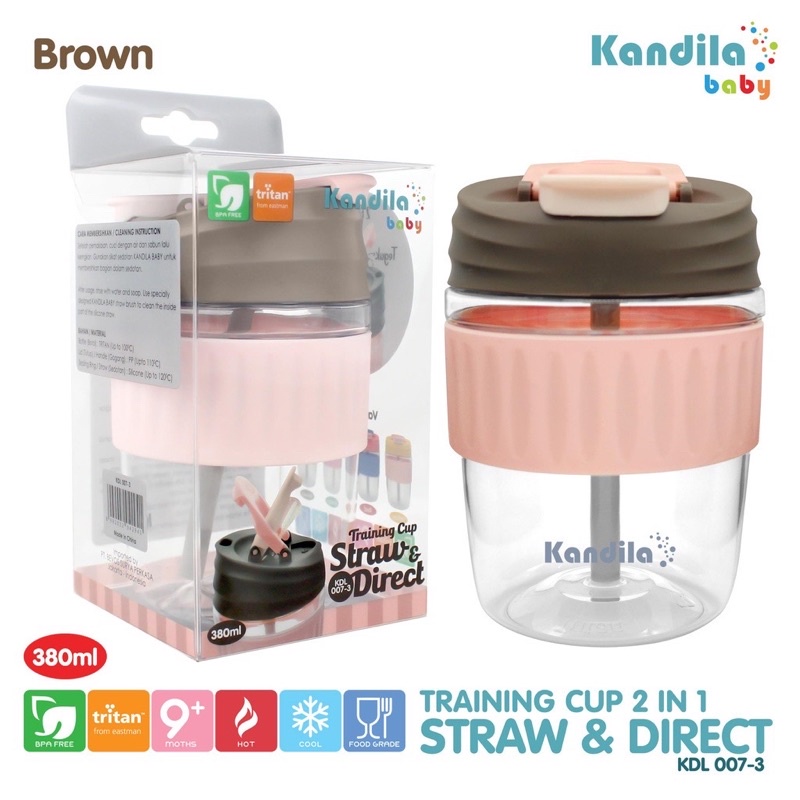 Kandila Baby Training Cup 2in1 Spout Straw Gelas Botol Minum Anak Bayi // Kandila spare part botol sedotan Tutup botol