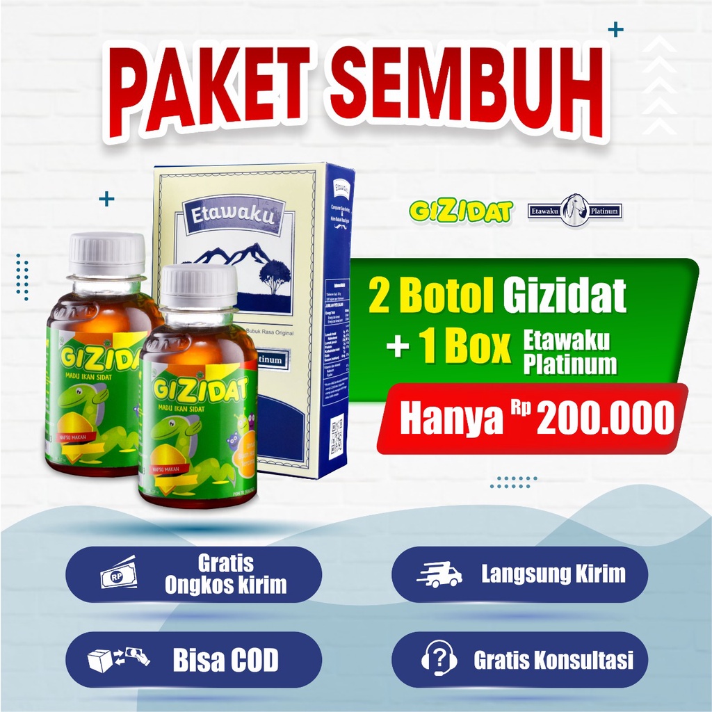 Paket Hemat Gizidat Vitamin Nafsu Makan Anak dan Etawaku Platinum Solusi Atasi Masalah Pernafasan