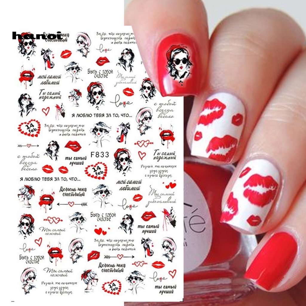 Han_stiker Kuku Motif Hewan Harimau Untuk Nail Art