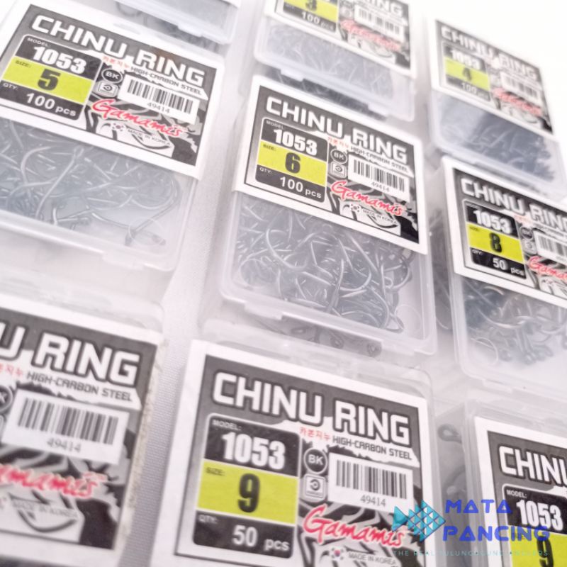 Kail mata pancing gamamis chinu ring 1053 1box high carbon steel