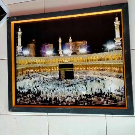 Hiasan dinding gambar kabah plus bingkai