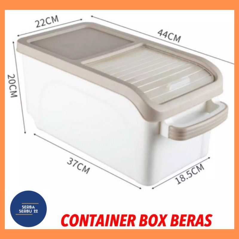 BoxTempat Penyimpanan Beras / Rice Box 10 Kg Bisa Didorong [SS]