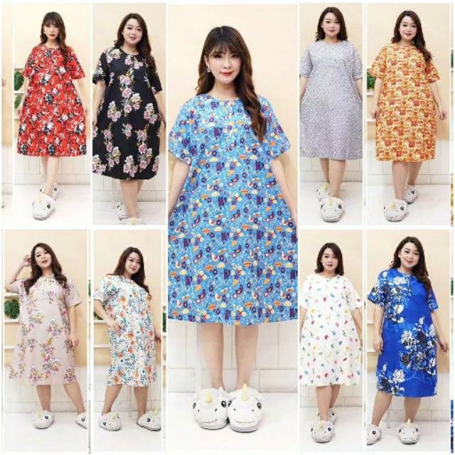 DASTER JUMBO KARAKTER BAJU TIDUR KANCING DEPAN