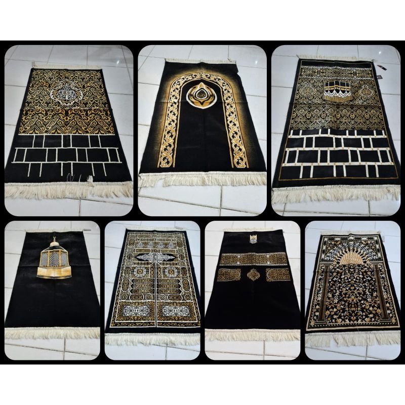 SAJADAH HITAM KISWAH /SAJADAH KISWAH KHUSUS HITAM/SAJADAH SHOLAT