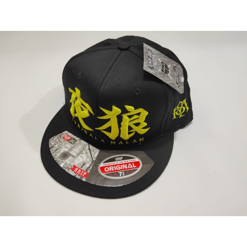 Topi Hip Hop Snapback SERIGALA MALAM cloting bordir