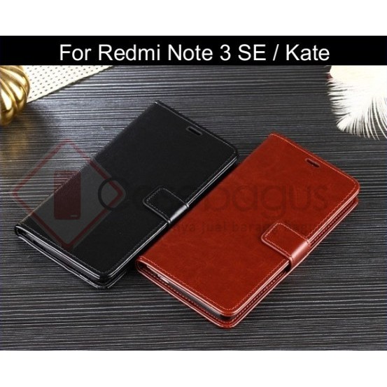 Elegant Retro Flip Leather Case Cover - Xiaomi Redmi Note 3 Kate / SE