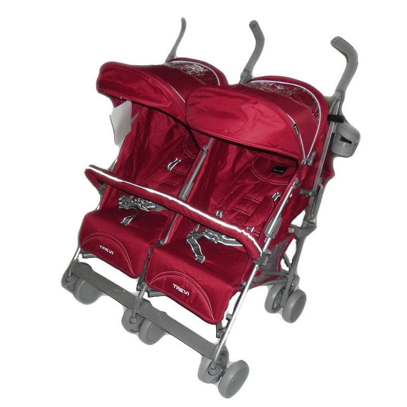 HARGA PROMO Kereta Dorong Bayi Kembar Stroller BabyElle 2500 Twin Trevi Red