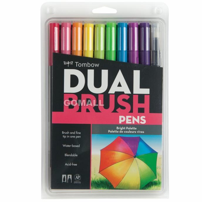 

[[COD]] Tombow Dual Brush Pen Bright Pallete Set 10 CLR LIMITED EDITION Kode 991