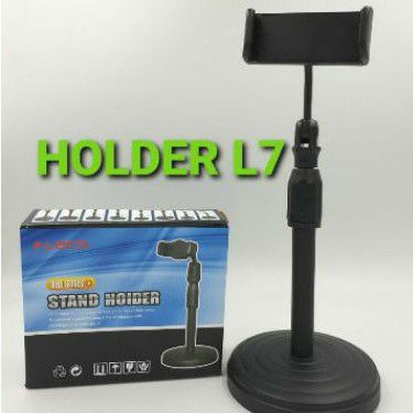 A_   holder hp tripod fleco L7 retractable phone stand universal HD-25 multifungsi for live vlog youtuber