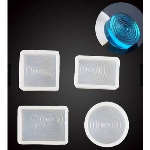 Geometric Silicone Mould - Cetakan Pendant Bentuk Geometri (4pcs)