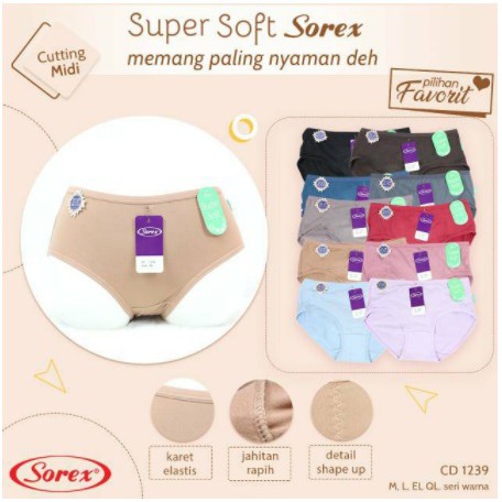 babybear CELANA DALAM SOREX 1239 WANITA Day Fashion CD Undies Celana Dalam Wanita Polos