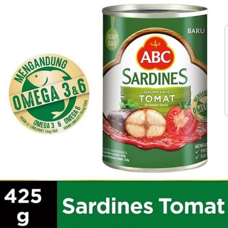 

ABC SARDEN SAUS TOMAT 425 GRAM / SARDINES TOMATO SAUCE