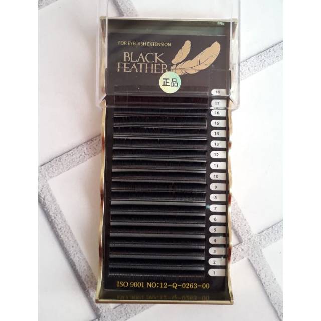 BLACK FEATHER EYELASH (SINGLE SIZE LENGKAP)